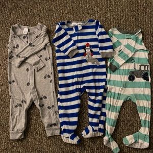 Long sleeve onesies pjs Size 12 Mon